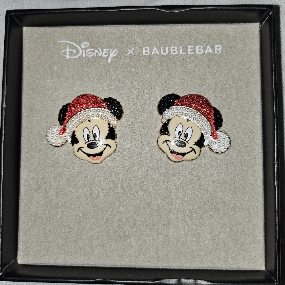 Disney x Baublebar Mickey Mouse Christmas earrings